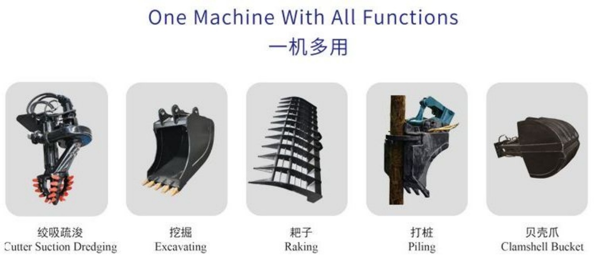 Amphibious Mutli-Functional Dredger (900 M3/h) with Suction Pump/Bucket